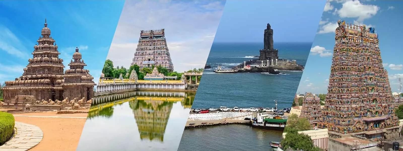 Landmarks across Tamil Nadu and Pondicherry