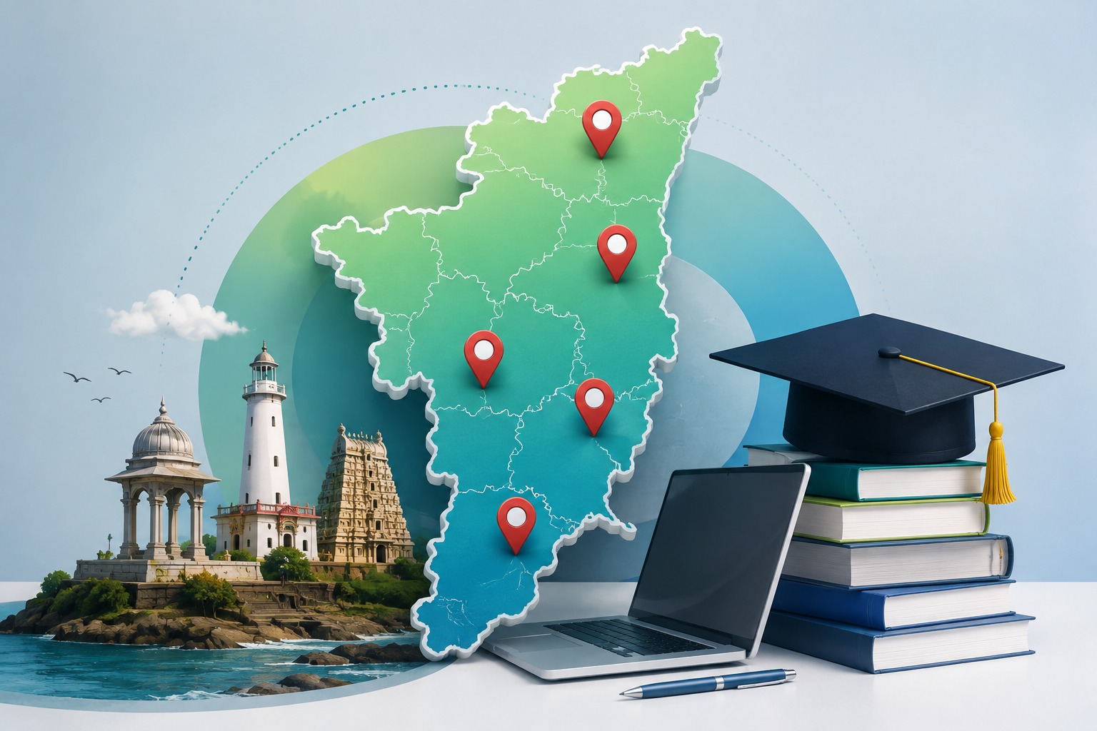BM Academy service areas across Tamil Nadu
