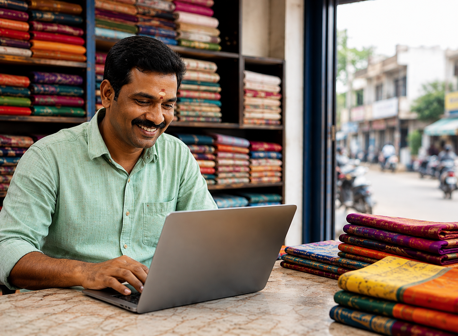 Textile Shop Owner in Villupuram Scaling Business via Digital Marketing