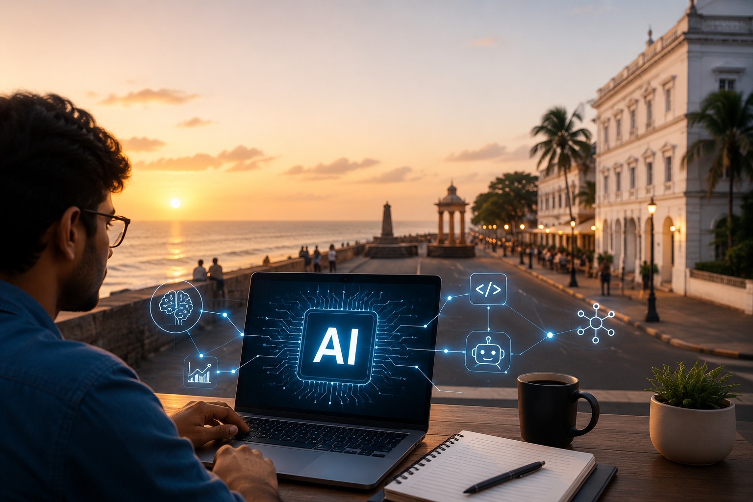 Course planning calendar representing the 15-day AI training roadmap