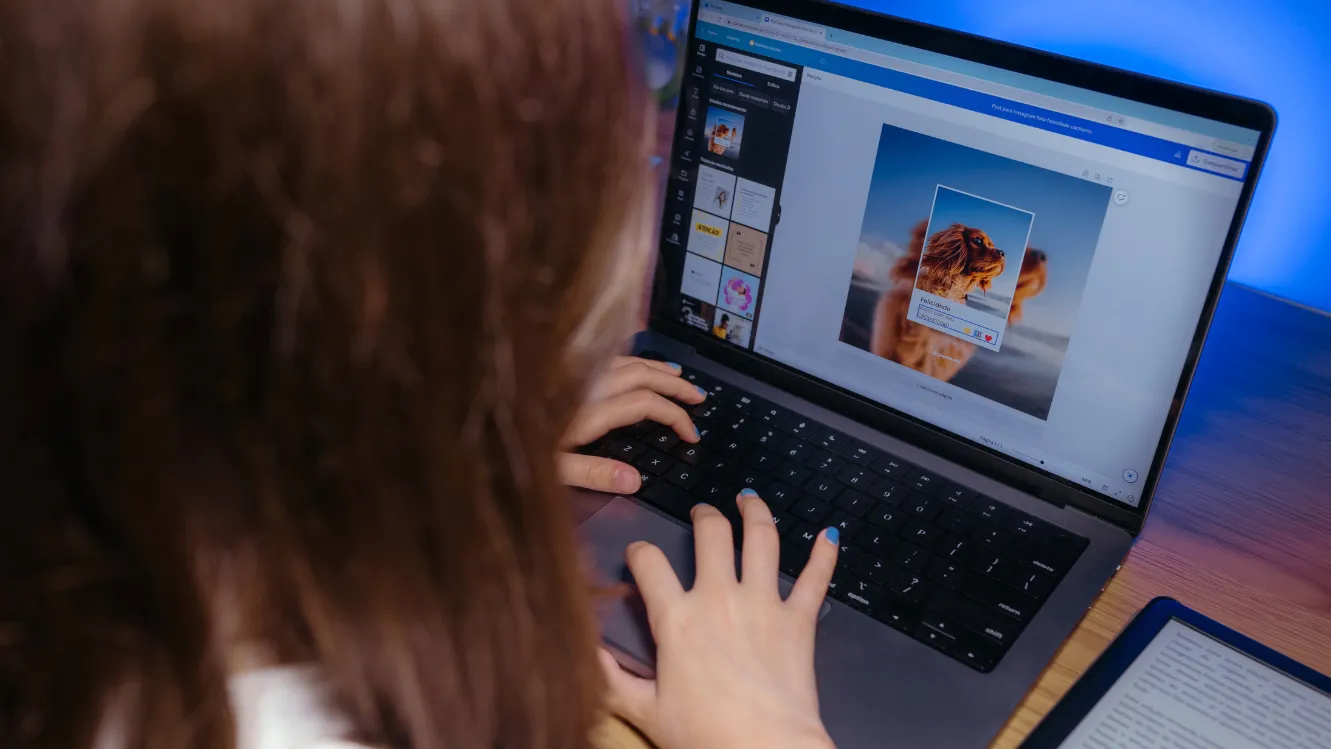Canva AI tool for creating social media graphics and digital marketing designs